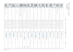 旧・中１漢字テスト『新しい国語１（東京書籍）』　１学期